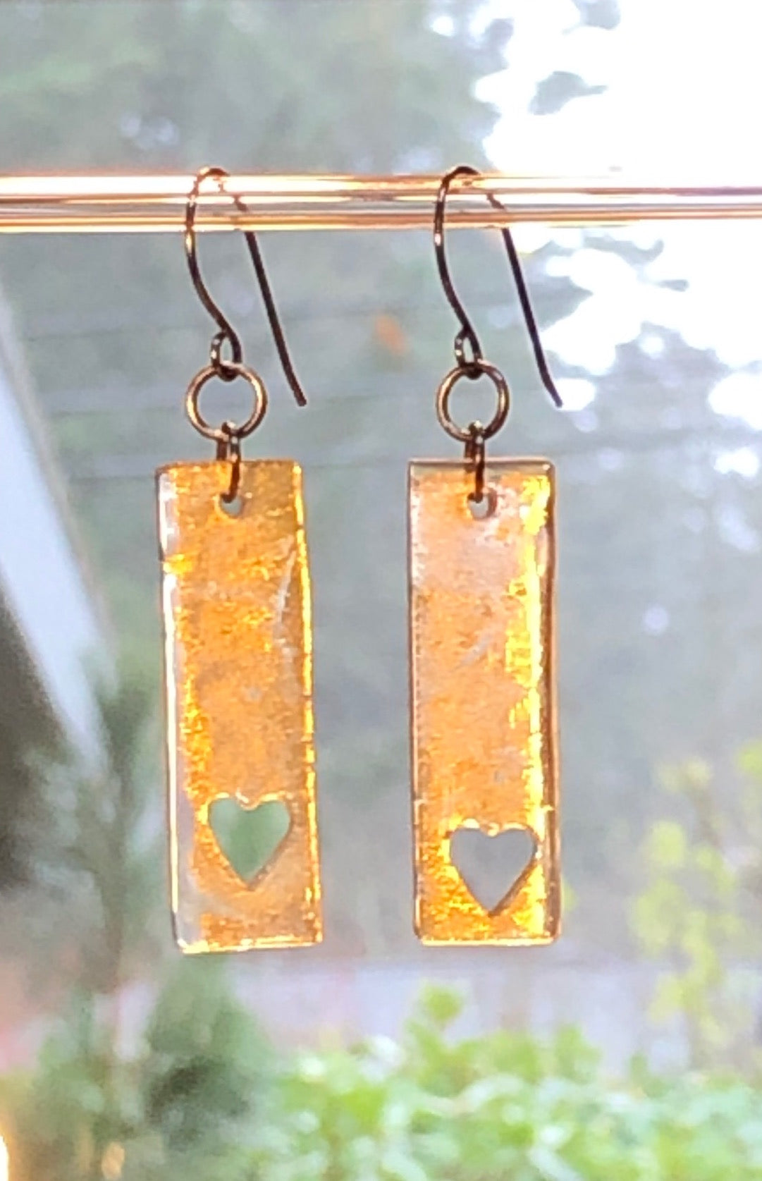 Gold Open Heart Earrings